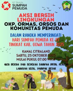 OKP, ORMAS, dan Komunitas Pemuda Gowa Gelar Aksi Bersih Lingkungan di Kanal Citraland