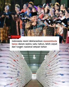 Indonesia Tutup 2025 dengan Prestasi Gemilang – Produksi Beras Naik 13% dan Bebas Impor