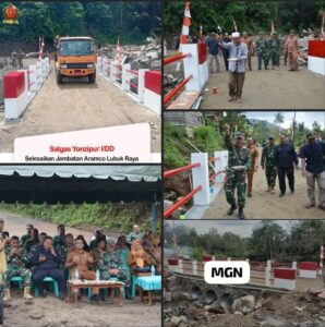 Satgas Yonzipur I/DD Rampungkan Jembatan Aramco Aek Sibontor, Mobilitas Warga Lubuk Raya Kini Lancar