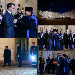 Tiba di Paris, Presiden Prabowo Disambut Presiden Macron dalam Jamuan Makan Malam di Istana Élysée