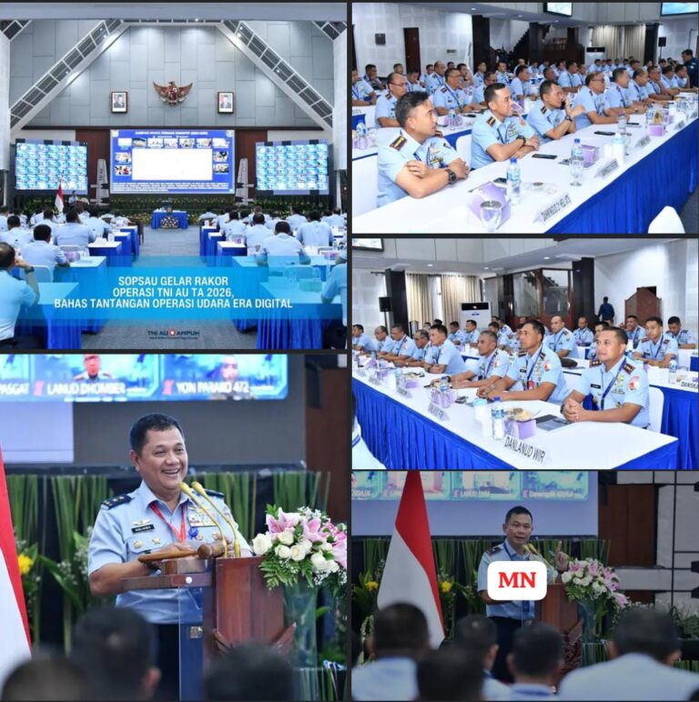 Sopsau Gelar Rakor Operasi TNI AU TA 2026, Fokus Hadapi Tantangan Operasi Udara Era Digital