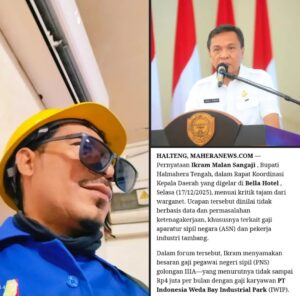 Pernyataan Bupati Halteng soal Gaji Karyawan IWIP Rp7–8 Juta Tuai Reaksi Warganet