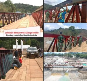 Jembatan Bailey Sungai Garoga Rampung, Akses Logistik dan Konektivitas Antarwilayah Kembali Normal