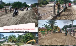 Jembatan Aramco di Sei Litur Tasik Rampung, Akses Transportasi Warga Langkat Kembali Lancar