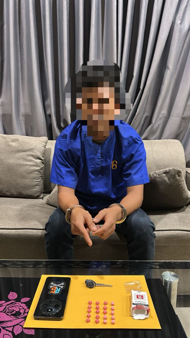 Satres Narkoba Polres Dumai Sigap Menangkap  Tersangka Pemakai Narkotika Jenis Ekstasi    