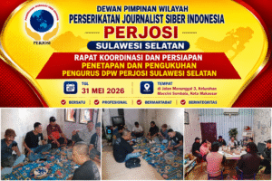 Perkuat Peran Jurnalis Siber, DPW PERJOSI Sulsel Mantapkan Struktur dan Persiapan Pelantikan